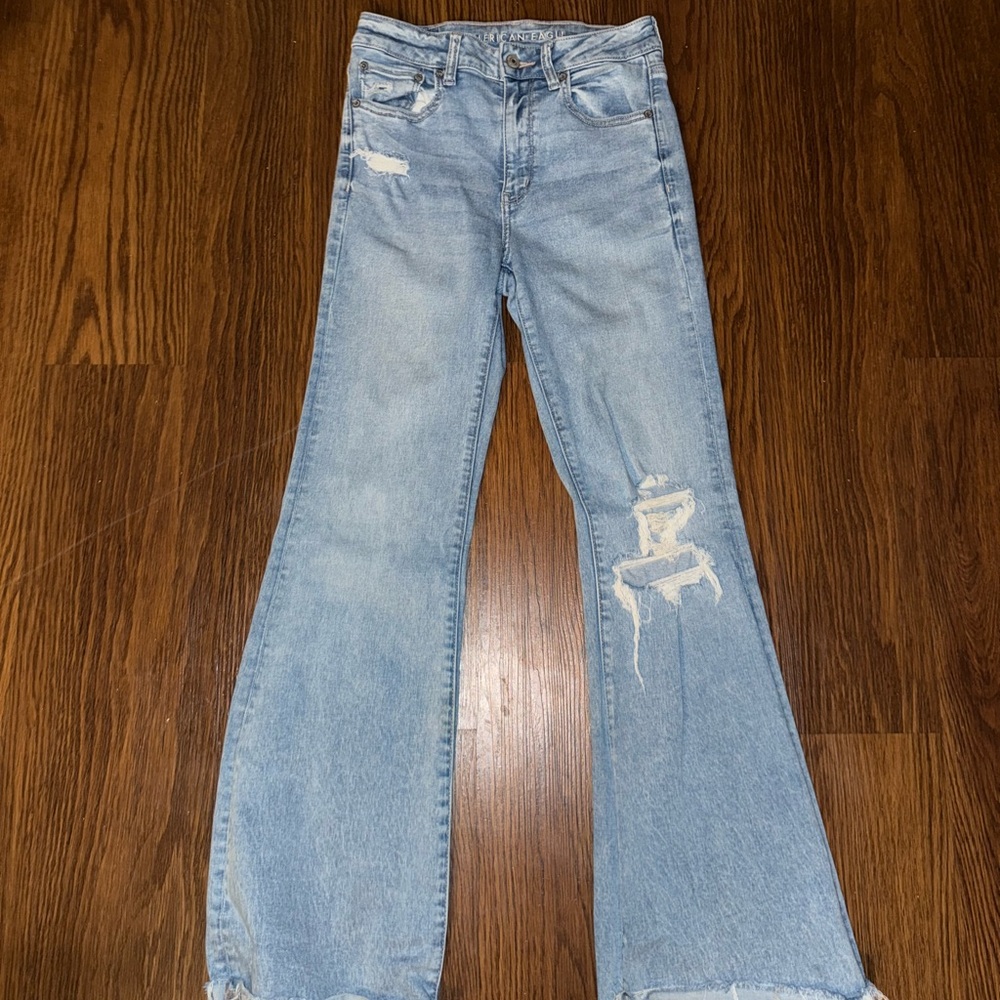 American Eagle Outfitters Light Blue Flare Jeans